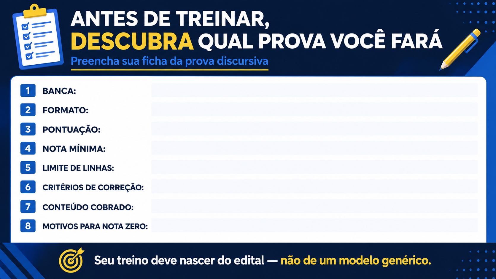 Antes de Treinar Descubra qual prova voce fara