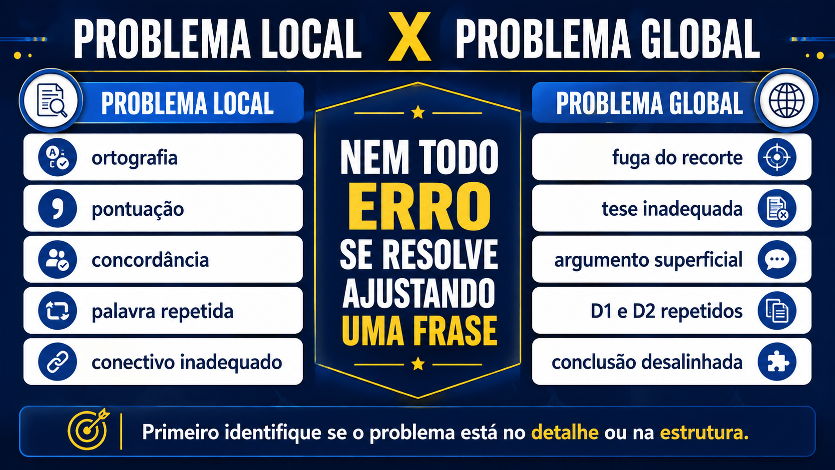 Problema local x problema global.
