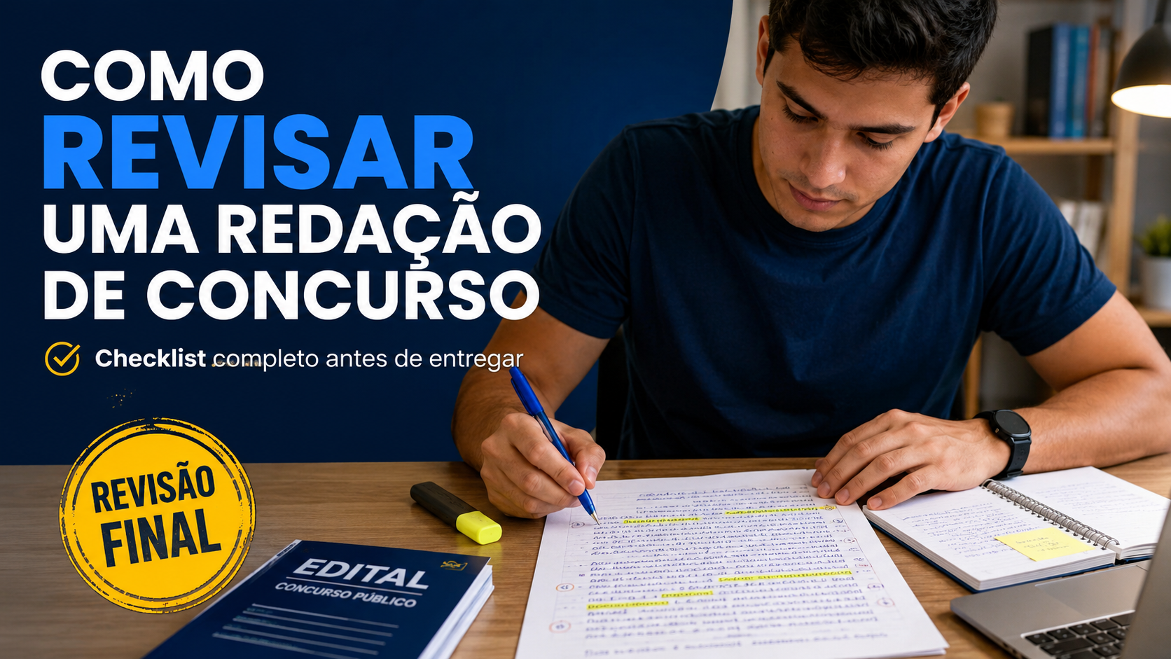Como revisar uma redação de concurso