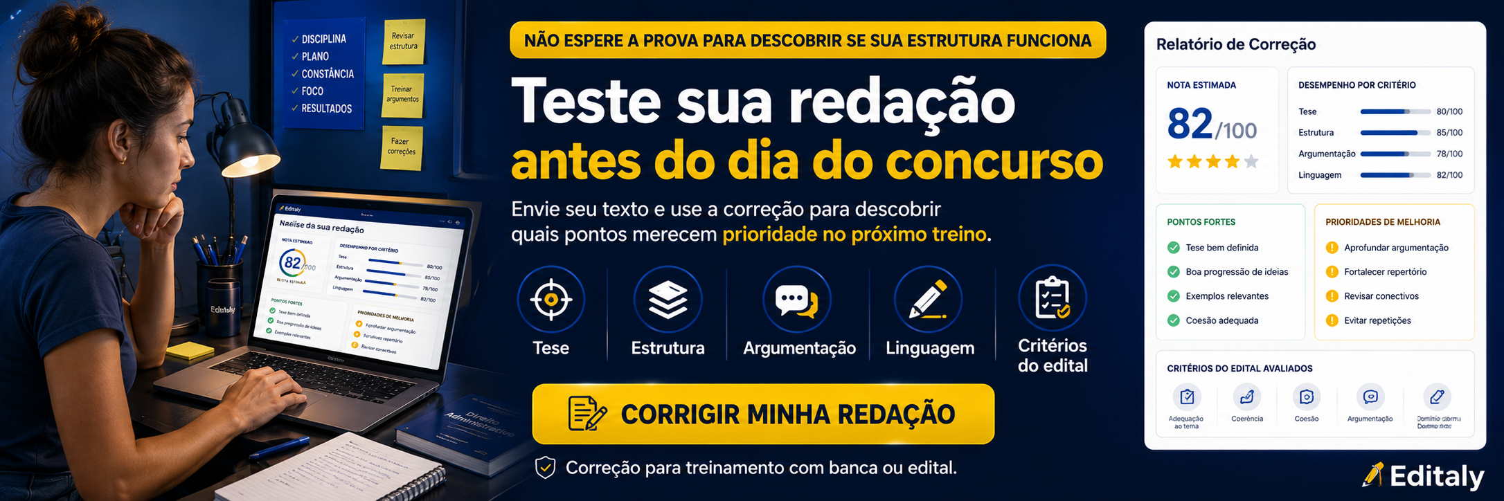 Teste sua redação antes do dia do concurso
