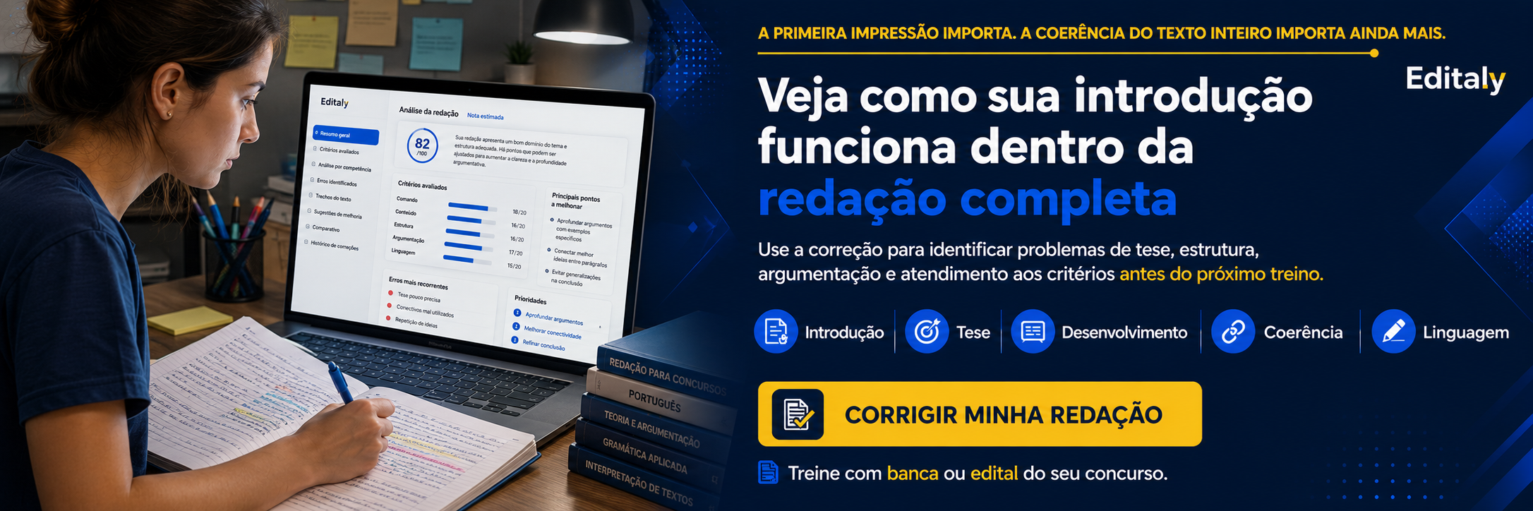 A primeira impressão importa. A coerência do texto inteiro importa ainda mais.