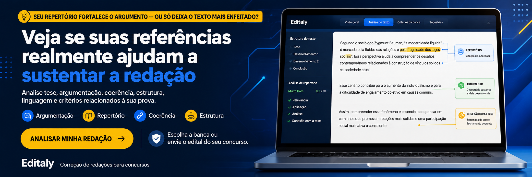 Seu repertório fortalece o argumento — ou só deixa o texto mais enfeitado?