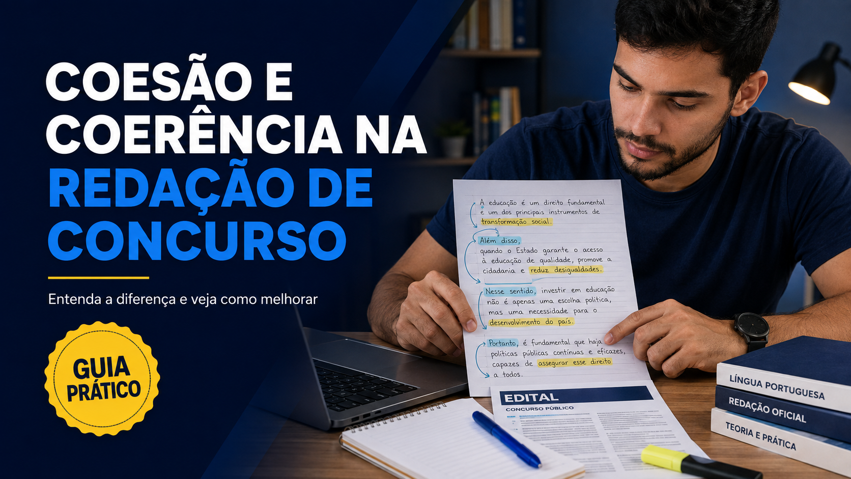 Coesão e coerência na redação de concurso