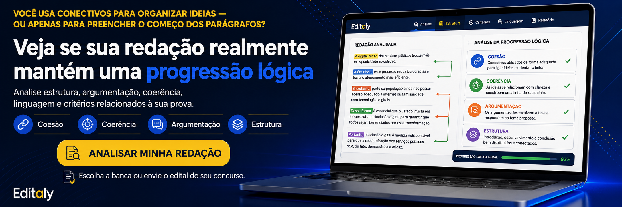 Você usa conectivos para organizar ideias — ou apenas para preencher o começo dos parágrafos?
